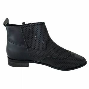 Kelsi Dagger Black Alaska Perforated Zip Ankle Booties(Size 8)